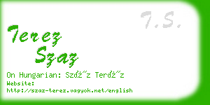 terez szaz business card